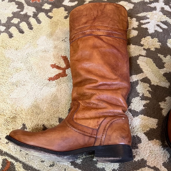 Frye Melissa brown leather riding boots Size 7 - Picture 4 of 14